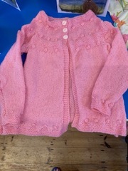 Cardigan made by Kate for her granddaughter